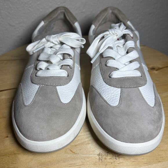 Naturalizer Evin White and Taupe Leather Sneakers size 7.5 - Picture 4 of 10